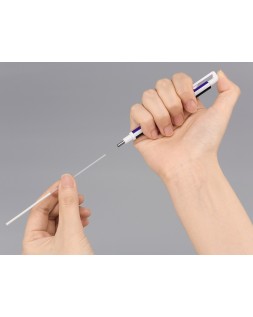 Portagomas tombow mono zero con clip goma redonda 2,3 mm diametro color azul blanco y negro