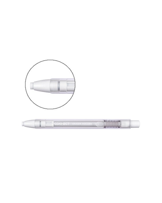 Portagomas q-connect con clip punta goma blanca redonda color blanco 5x90 mm