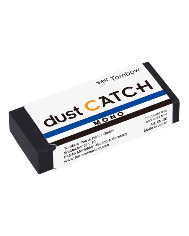 Goma de borrar tombow mono dust catch polimera caucho pvc negro especial atrapa residuos