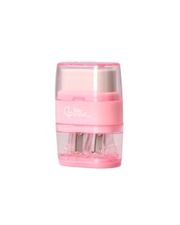 Goma de borrar liderpapel rectangular con protector plastico sacapuntas 2 usos colores surtidos