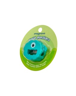 Goma de borrar imaginovo monstruo con sacapuntas colores surtidos