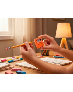 Goma de borrar imaginovo consola con sacapuntas colores surtidos