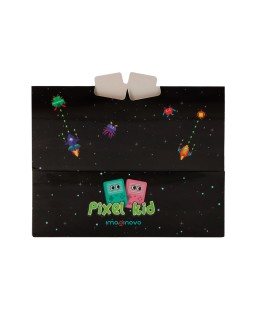 Goma de borrar imaginovo consola con sacapuntas colores surtidos