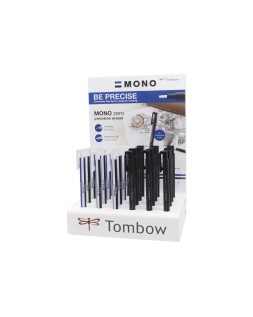 Portagomas tombow mono zero expositor de 24 unidades puntas surtidas