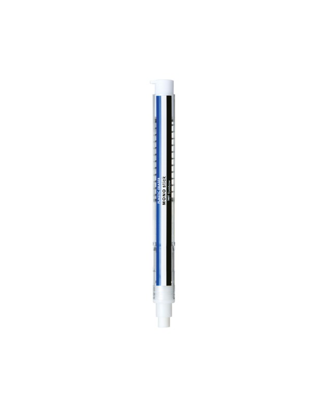Portagomas tombow mono stick goma redonda 6,7 mm color blanco azul y negro