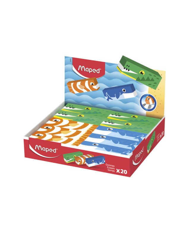 Goma de borrar maped animales