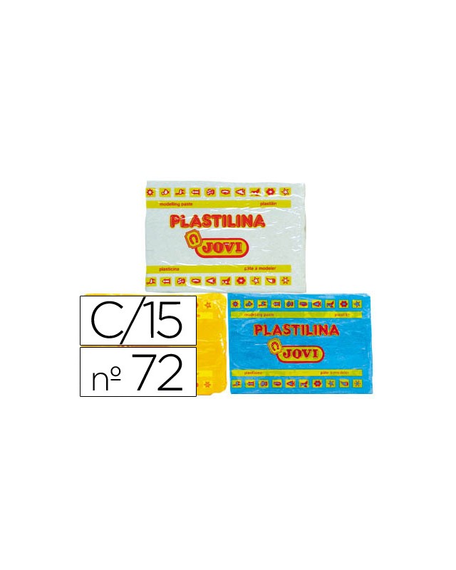 Plastilina jovi 72 tamaño grande caja de 15 unidades colores surtidos