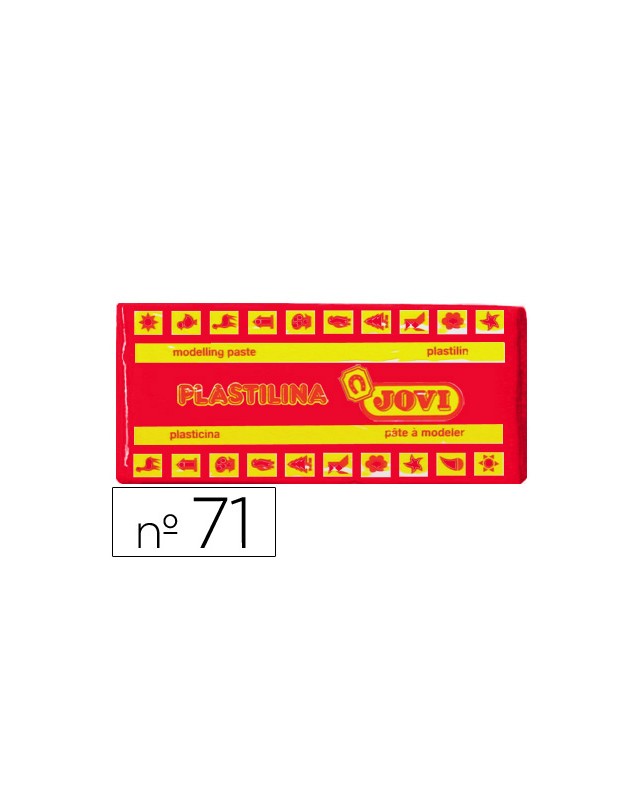 Plastilina jovi 71 rojo unidad tamaño mediano