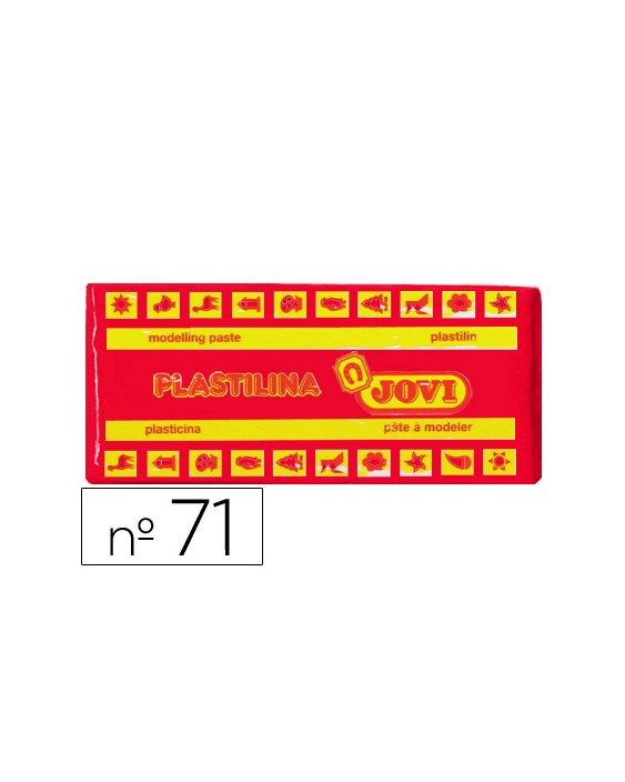 Plastilina jovi 71 rojo unidad tamaño mediano