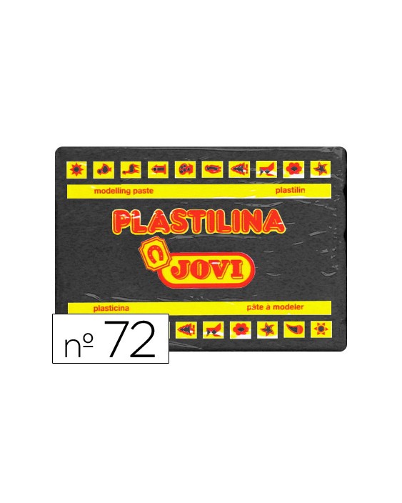 Plastilina jovi 72 negro unidad tamaño grande