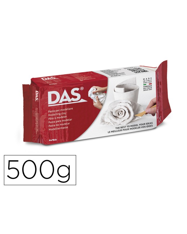 Pasta das blanca para modelar seca sin coccion 500 g