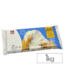 Arcilla sio-2 plus blanca endurece al aire paquete de 1 kg