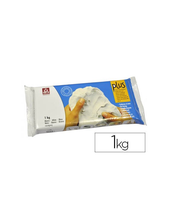 Arcilla sio-2 plus blanca endurece al aire paquete de 1 kg