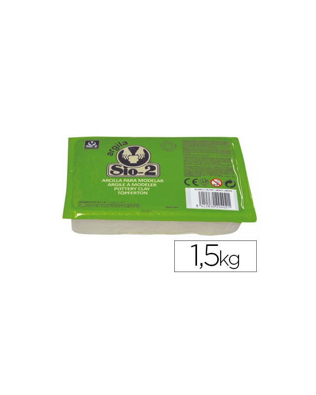 Arcilla argila sio-2 color blanco paquete de 1,5 kg