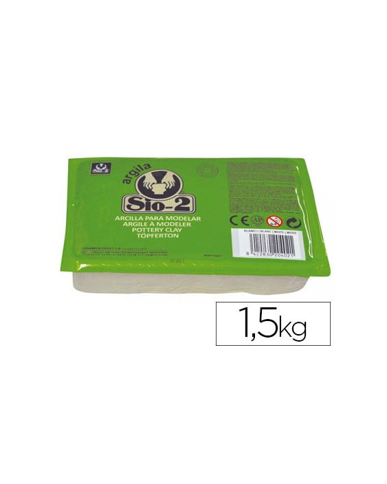 Arcilla argila sio-2 color blanco paquete de 1,5 kg