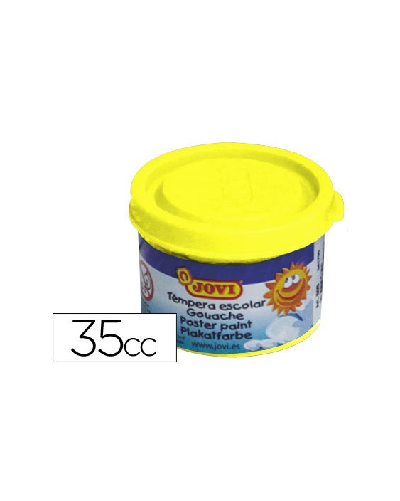 Tempera escolar jovi 35 ml color amarillo limon