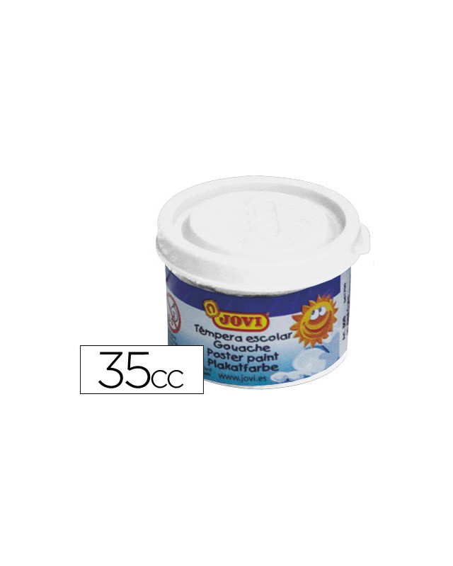 Tempera escolar jovi 35 ml color blanco