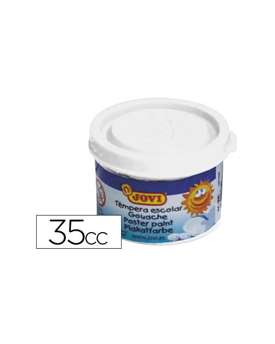 Tempera escolar jovi 35 ml color blanco