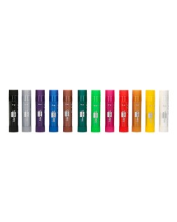 Tempera solida en barra liderpapel escolar 10 g caja de 12 colores surtidos