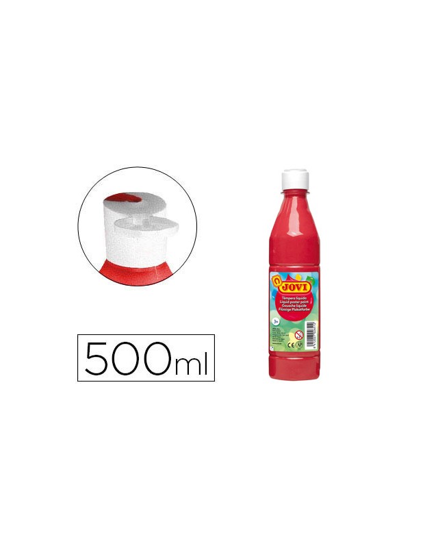 Tempera liquida jovi escolar 500 ml bermellon