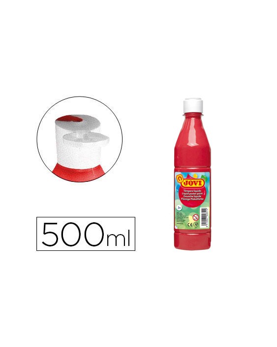 Tempera liquida jovi escolar 500 ml bermellon