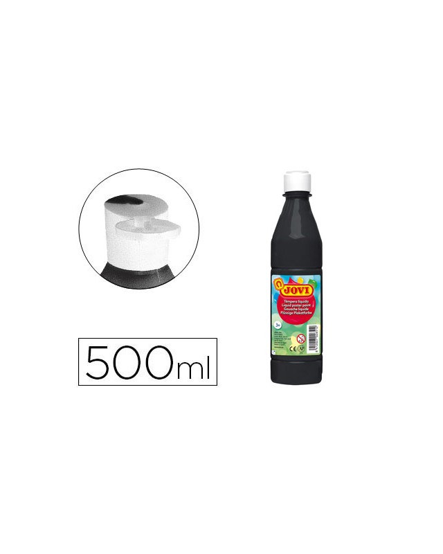 Tempera liquida jovi escolar 500 ml negro