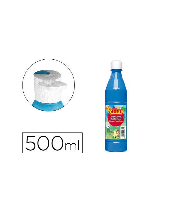 Tempera liquida jovi escolar 500 ml azul cyan