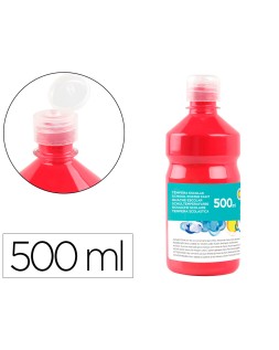 Tempera liquida liderpapel escolar 500 ml rojo escarlata