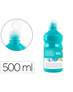 Tempera liquida liderpapel escolar 500 ml turquesa