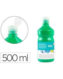 Tempera liquida liderpapel escolar 500 ml verde