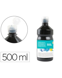 Tempera liquida liderpapel escolar 500 ml negro