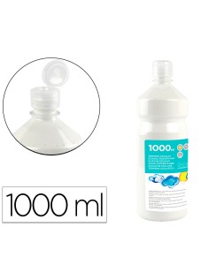 Tempera liquida liderpapel escolar 1000 ml blanco