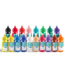 Tempera liquida liderpapel escolar 1000 ml blanco
