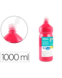 Tempera liquida liderpapel escolar 1000 ml fucsia