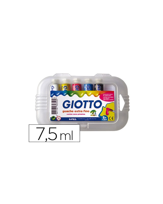Tempera giotto 7,5 ml estuche 5 colores surtidos