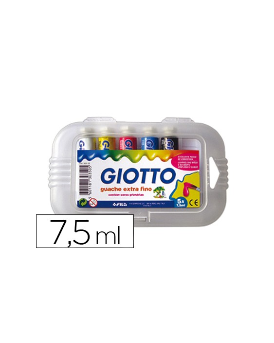 Tempera giotto 7,5 ml estuche 5 colores surtidos