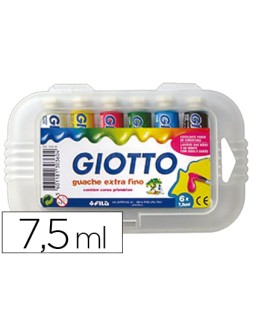 Tempera giotto 7,5 ml estuche 6 colores surtidos