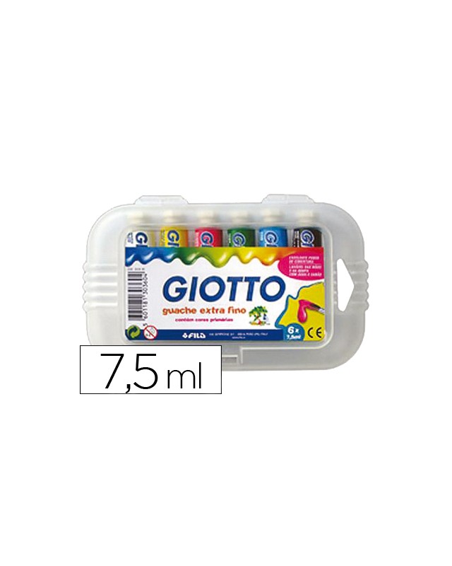 Tempera giotto 7,5 ml estuche 6 colores surtidos