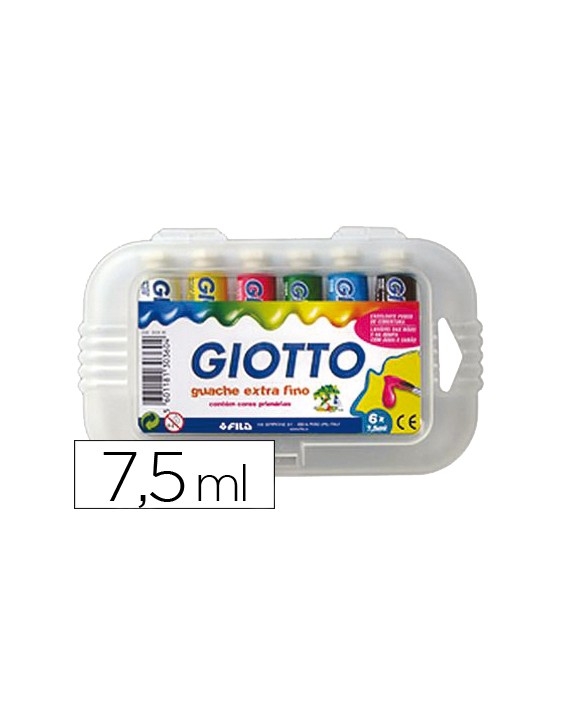 Tempera giotto 7,5 ml estuche 6 colores surtidos