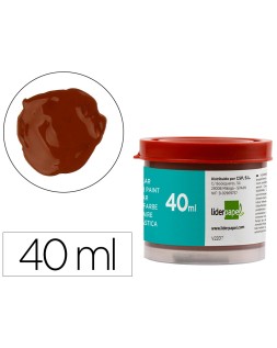 Tempera escolar liderpapel 40 ml marron