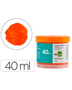 Tempera escolar liderpapel 40 ml naranja