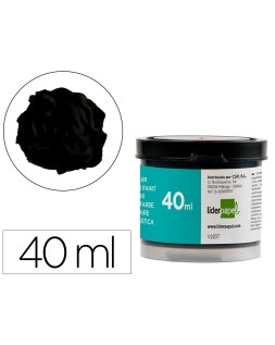 Tempera escolar liderpapel 40 ml negro
