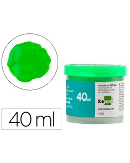 Tempera escolar liderpapel 40 ml verde claro