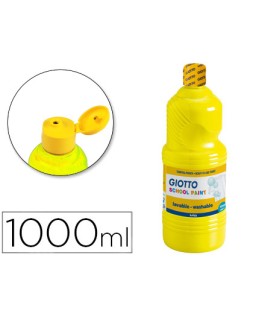 Tempera liquida giotto escolar lavable 1000 ml amarillo