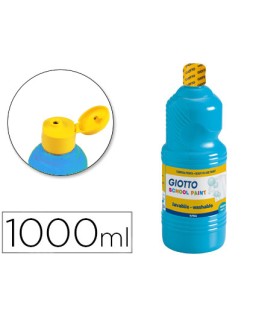 Tempera liquida giotto escolar lavable 1000 ml azul cyan