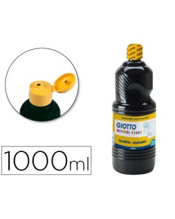 Tempera liquida giotto escolar lavable 1000 ml negra