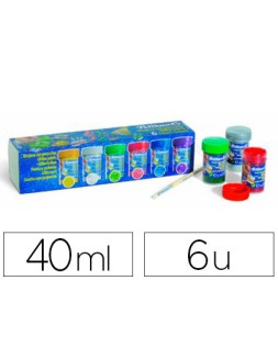 Tempera pelikan glitter 20 ml 942/20s caja 6 colores surtidos + pincel
