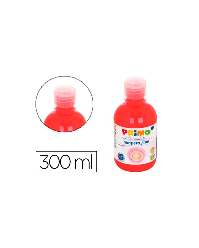 Tempera liquida primo escolar 300 ml rojo fluorescente
