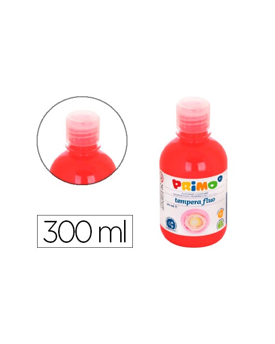Tempera liquida primo escolar 300 ml rojo fluorescente
