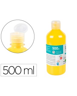 Pintura dedos liderpapel botella de 500 ml amarillo